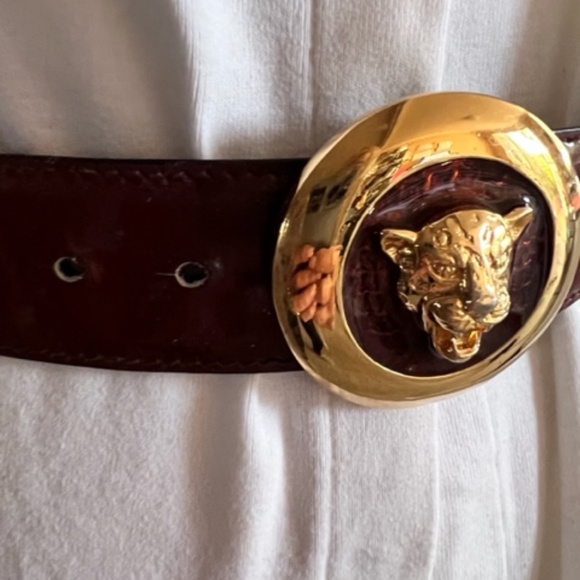 ESCADA - BELT BROWN LEATHER  - VINTAGE    PRELOVED - Picture 4 of 6